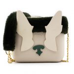 Mini My Cute Pooch Bag, white and black with dog ears and fur