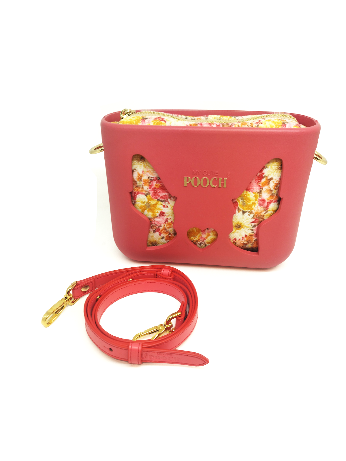 Pooch Cutout Multi Flowers Rosa Ruby - My Cute Pooch